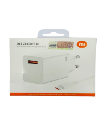 Xiaomi 67W Fast Charger (EU Plug, Type‑A) + USB‑C Cable