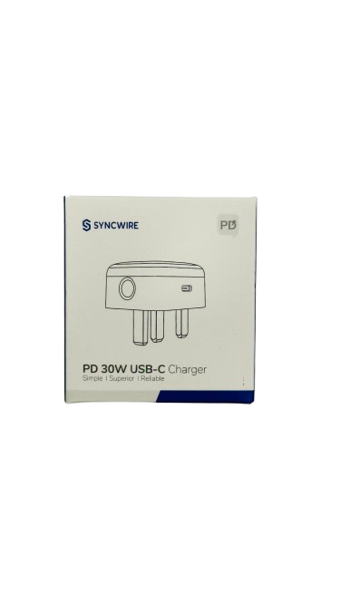 Syncwire 30W USB‑C PD Charger (UK 3‑Pin, PPS)